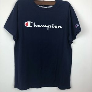 NWT Boys Champion T-Shirt Color Navy Blue Size Small